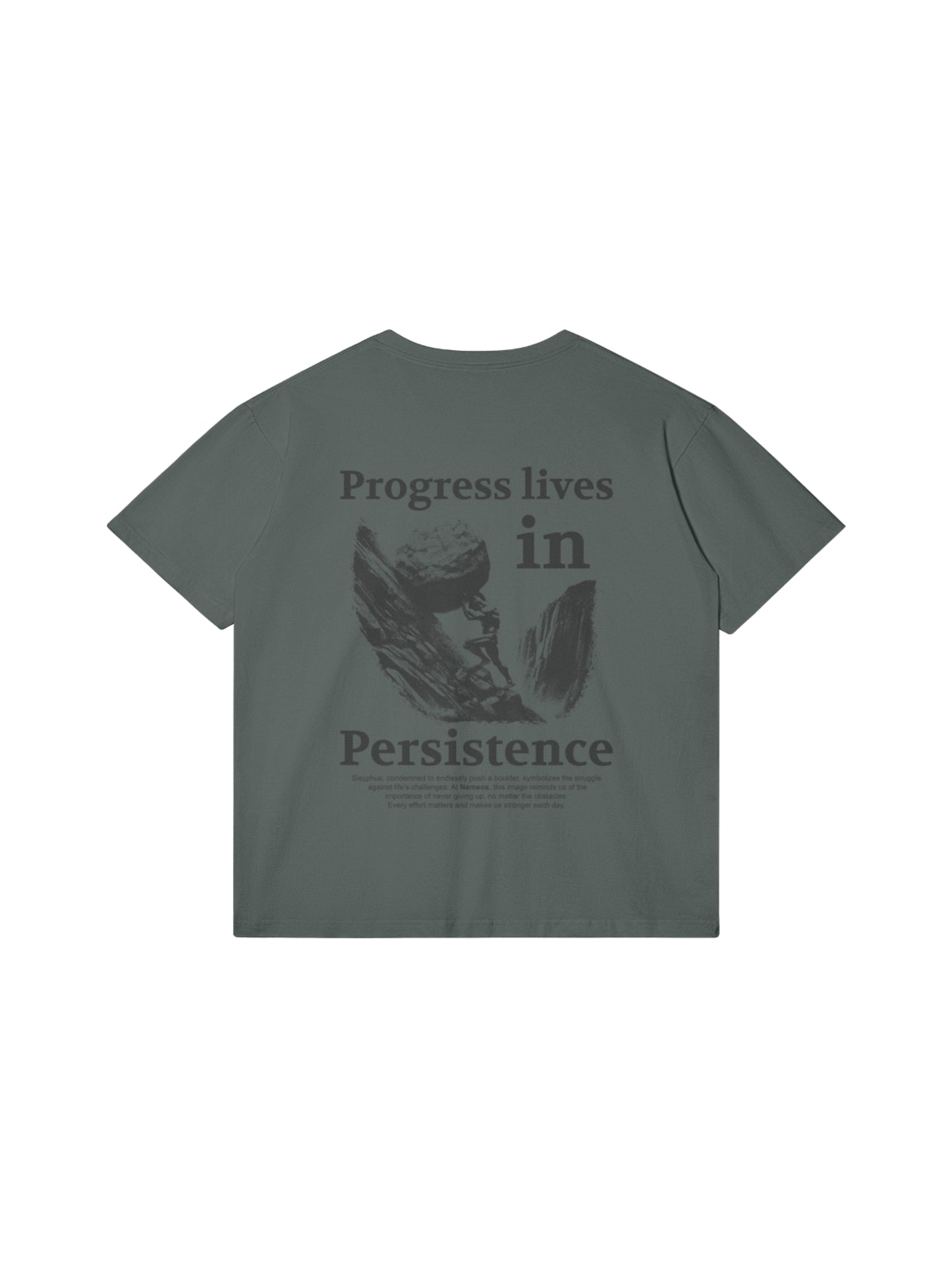 T-shirt Persistence - Gris Éclipse