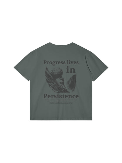 T-shirt Persistence - Gris Éclipse